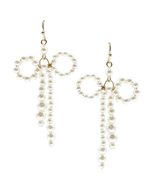 Pearl Ribbon Earring