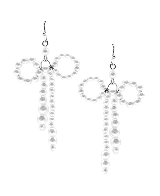 Pearl Ribbon Earring