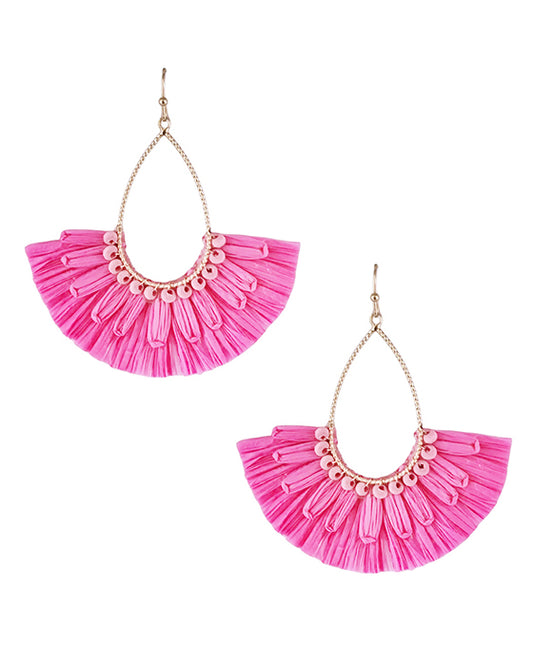Wire Teardrop w/ Fan Shape Earring