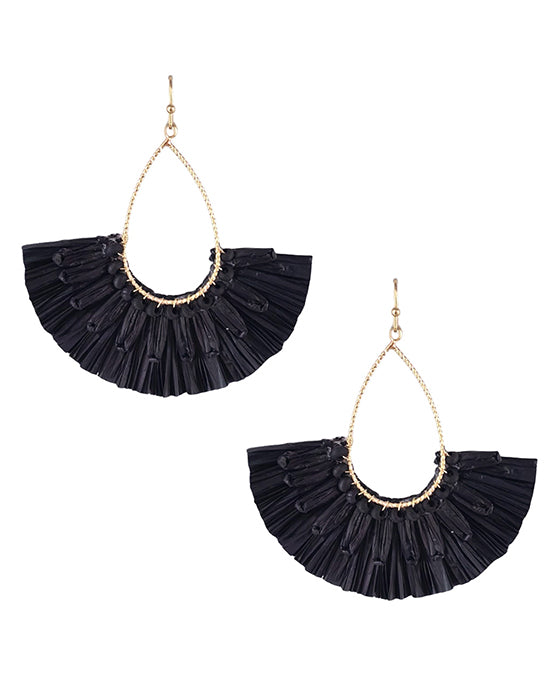 Wire Teardrop w/ Fan Shape Earring