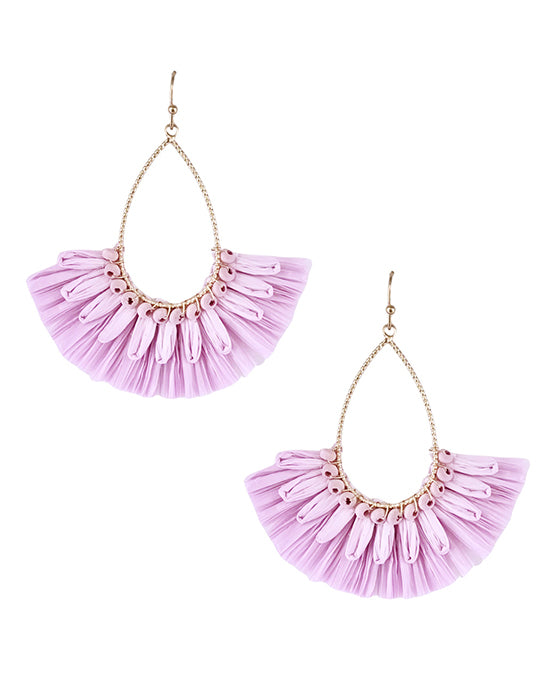 Wire Teardrop w/ Fan Shape Earring