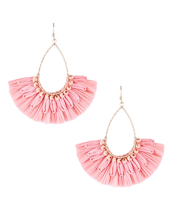Wire Teardrop w/ Fan Shape Earring