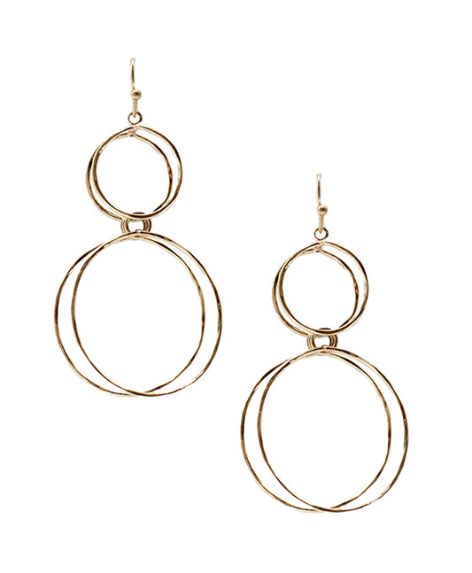 Double Linked Circle Wire Earring