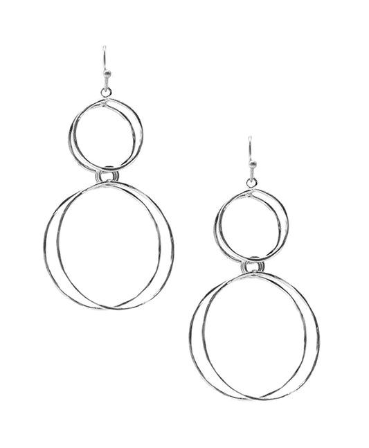 Double Linked Circle Wire Earring