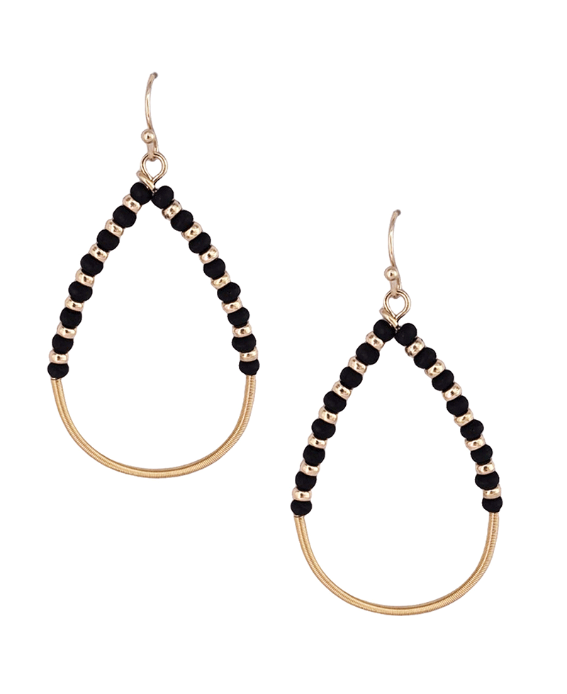 Multi Bead Teardrop Earring