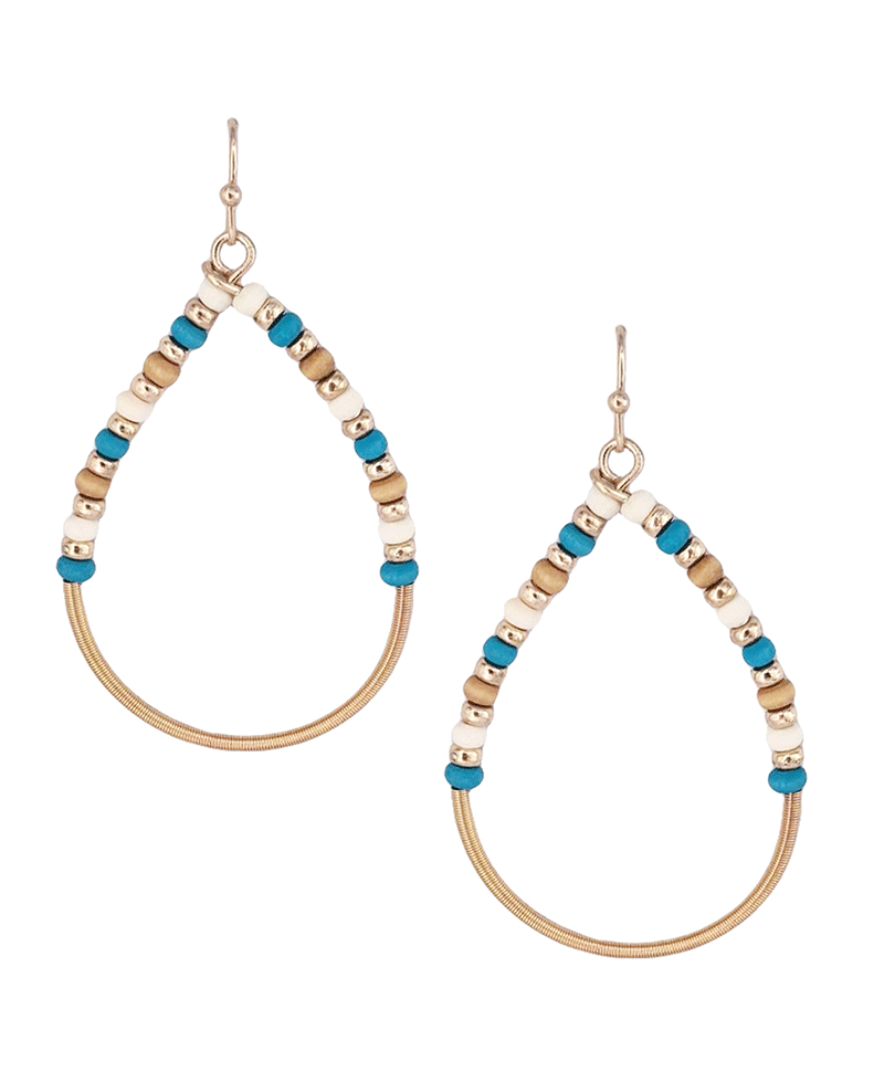 Multi Bead Teardrop Earring