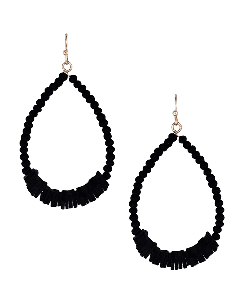 Multi Bead Colored Teardrop Earring