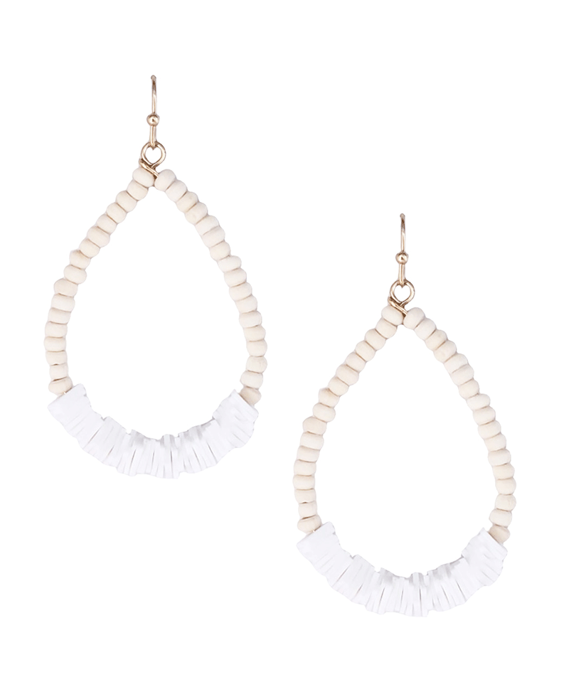 Multi Bead Colored Teardrop Earring