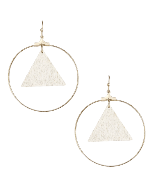 Triangle & Wire Circle Earring