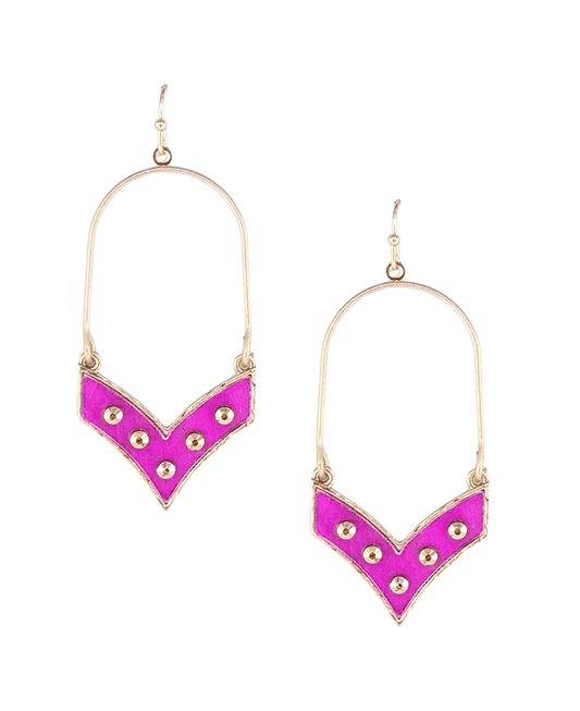 V Shape Accent Wire Earring