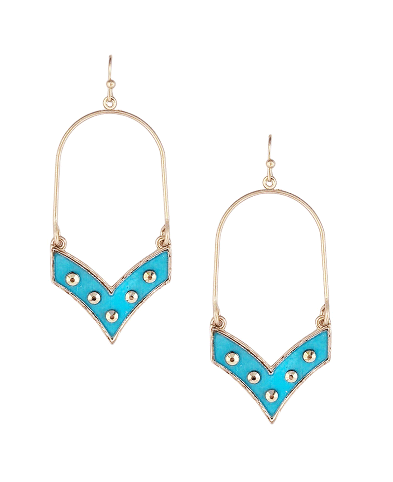 V Shape Accent Wire Earring