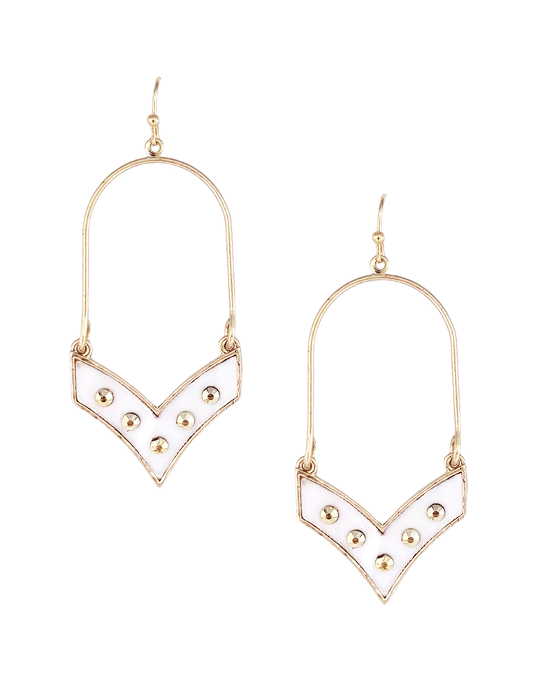 V Shape Accent Wire Earring