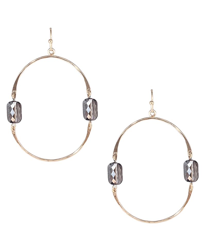 Semicircles Connected Earring