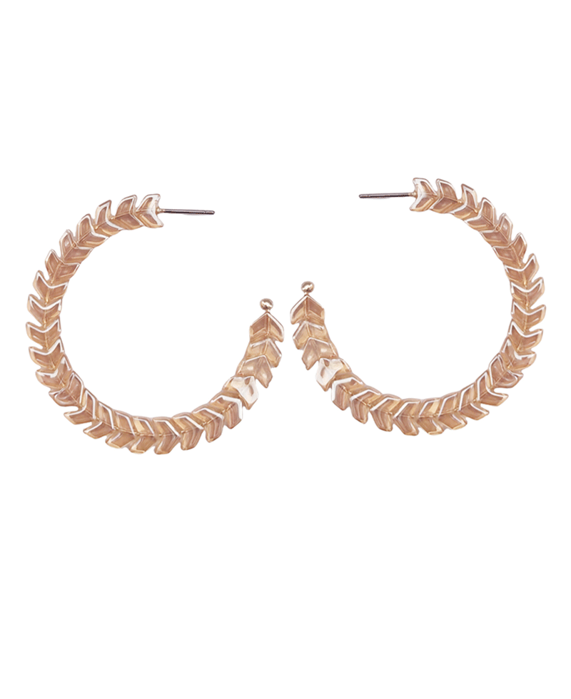 Arrow Shape Crystal Hoop Earing