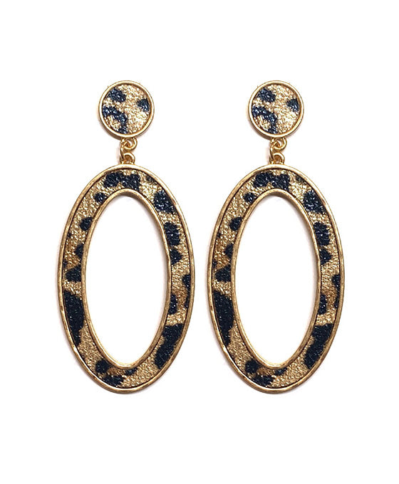 Oval Shape Post Earring