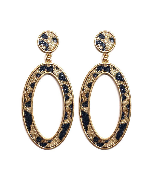 Oval Shape Post Earring