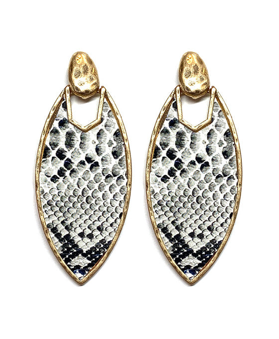 Marquise Shape Post  Earring