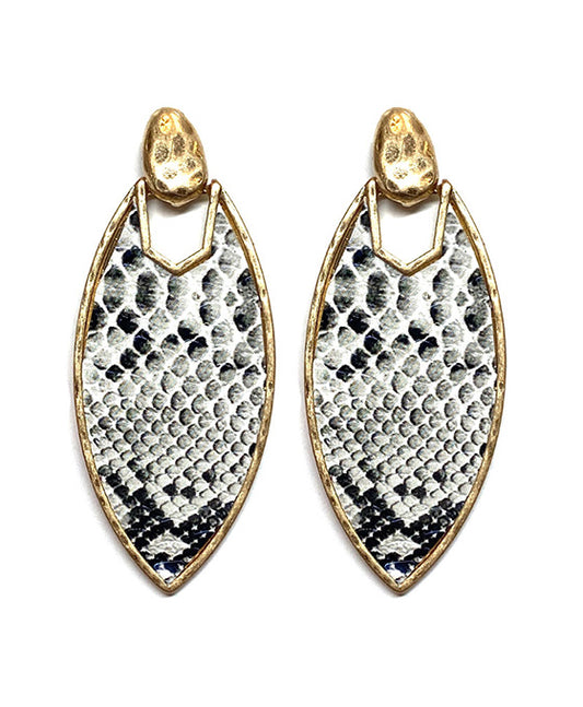 Marquise Shape Post  Earring
