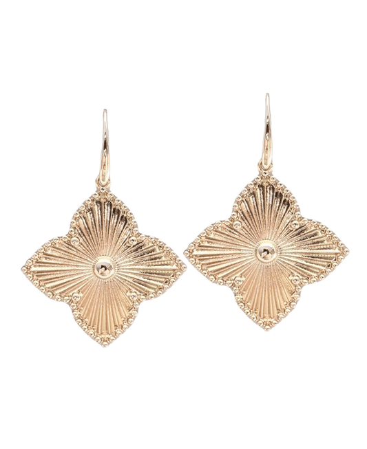 Textured Clover Shape Earring