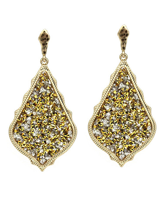 Diamond Shape Metal Post Earring