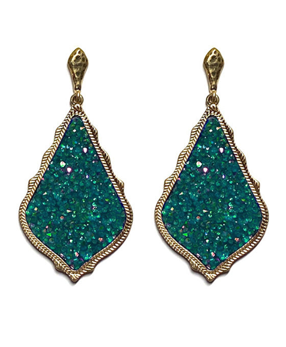 Diamond Shape Metal Post Earring