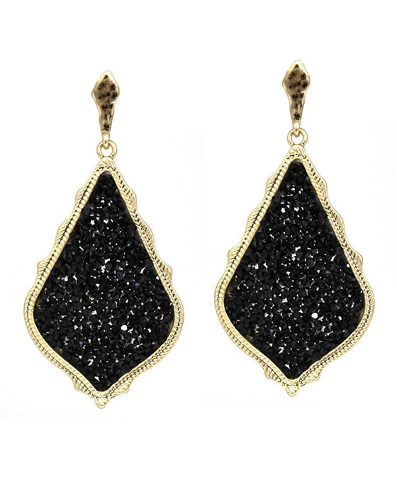 Diamond Shape Metal Post Earring