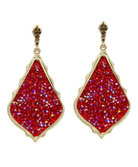 Diamond Shape Metal Post Earring
