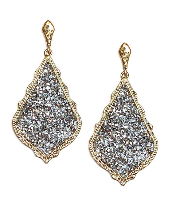 Diamond Shape Metal Post Earring