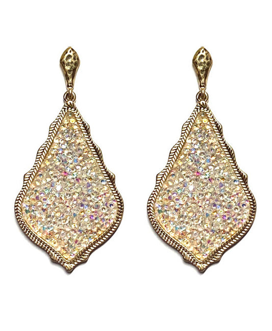 Diamond Shape Metal Post Earring