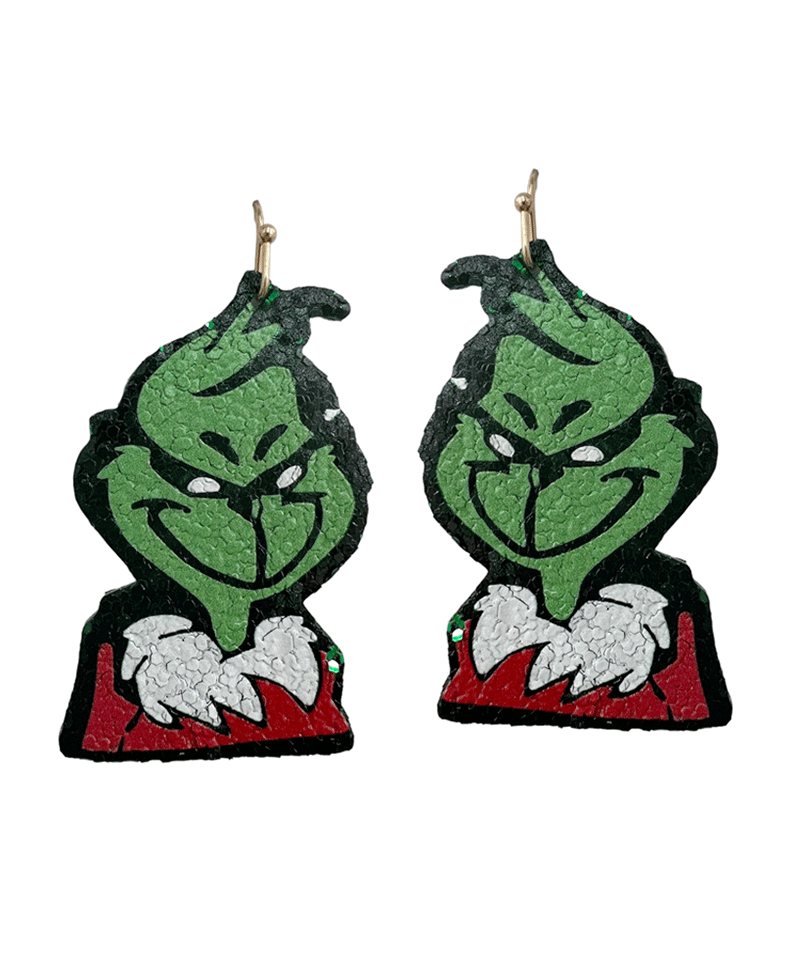 Christmas Grinch Earring