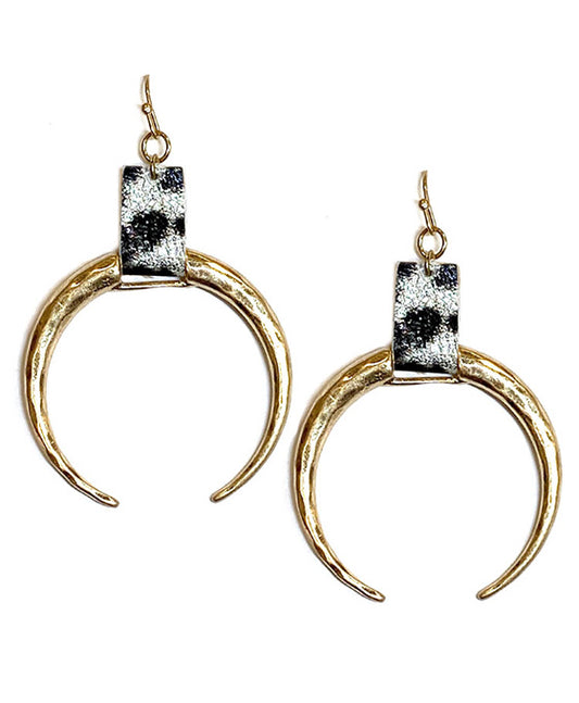 Metal Horn Shape Earring