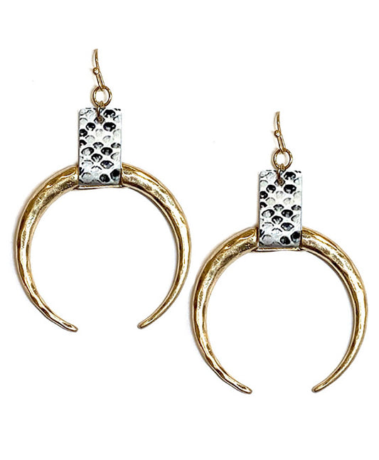 Metal Horn Shape Earring
