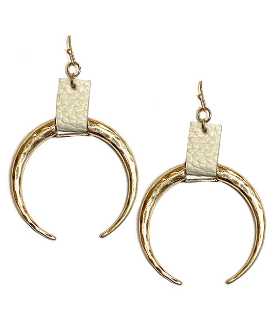 Metal Horn Shape Earring