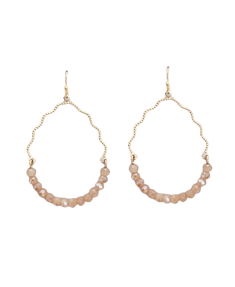 Glass Bead Teardrop Shape Earring