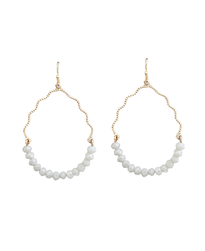 Glass Bead Teardrop Shape Earring