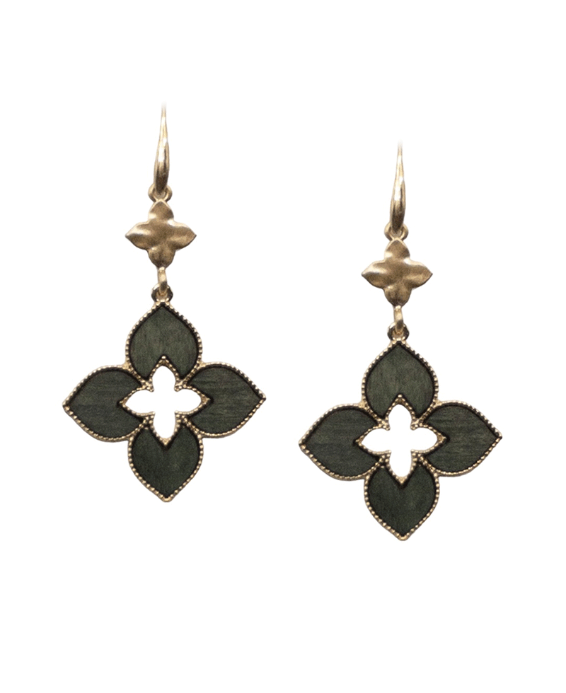 Double Clover Shape Earring