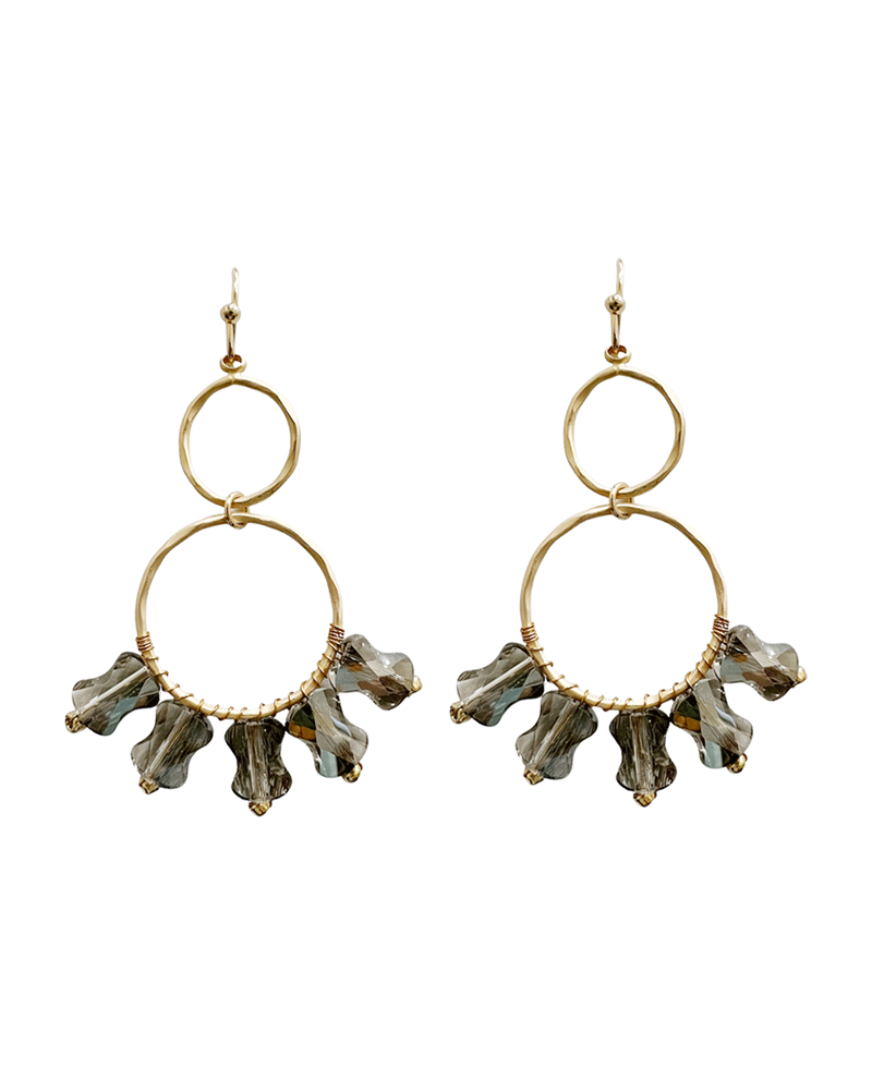 Linked Circle w/ Crystal Earring
