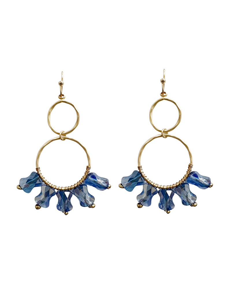 Linked Circle w/ Crystal Earring