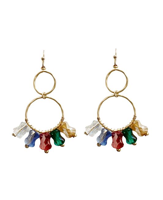 Linked Circle w/ Crystal Earring