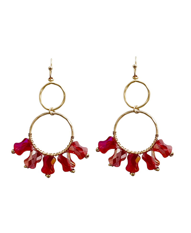 Linked Circle w/ Crystal Earring