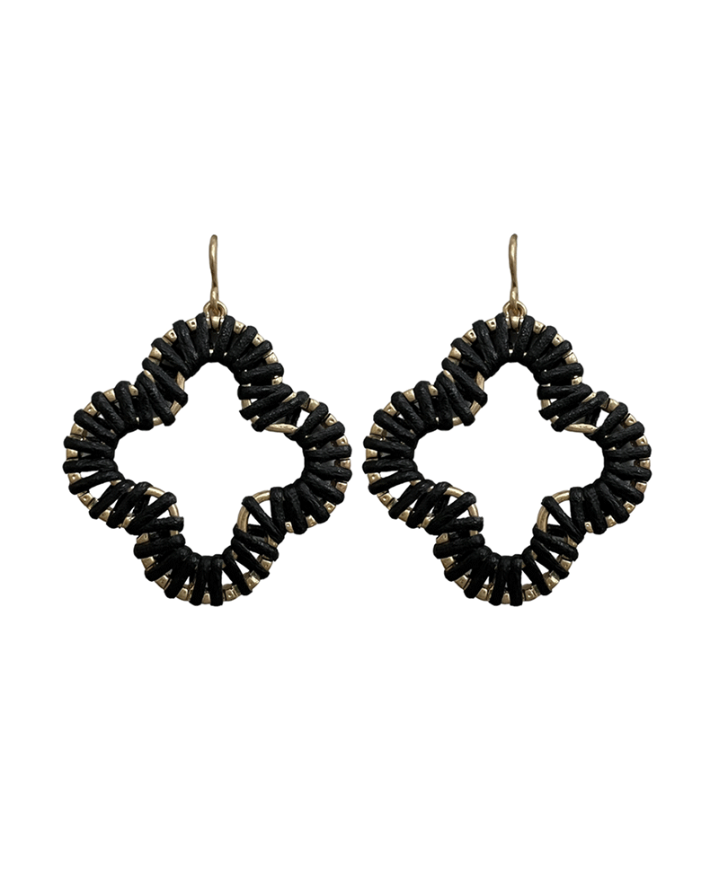 Wrapped Metal Clover Earring