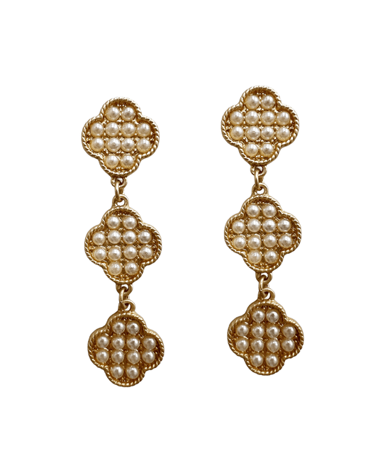 Three Clover Drop Earring