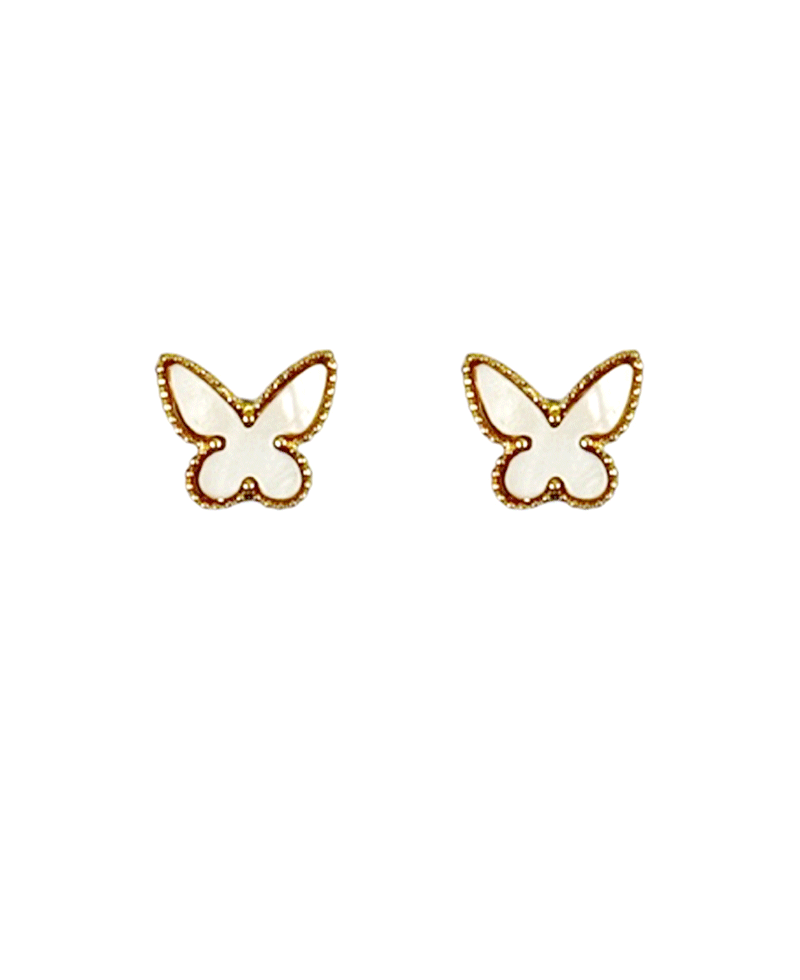 Mop Butterfly Post Earring