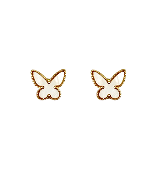 Mop Butterfly Post Earring
