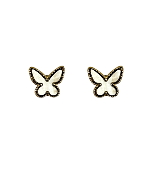 Mop Butterfly Post Earring