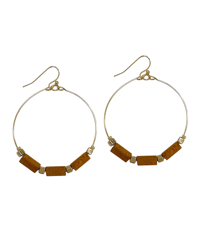 Circle w/ Beads Earring