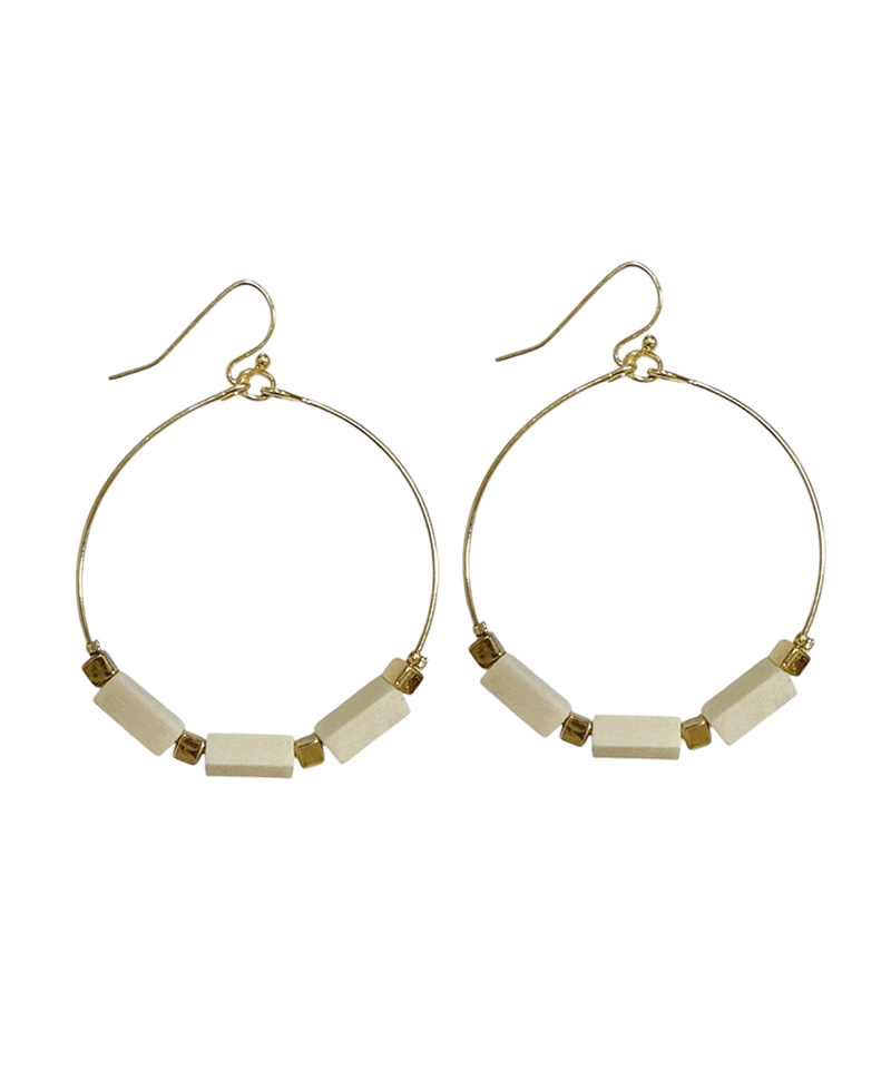 Circle w/ Beads Earring