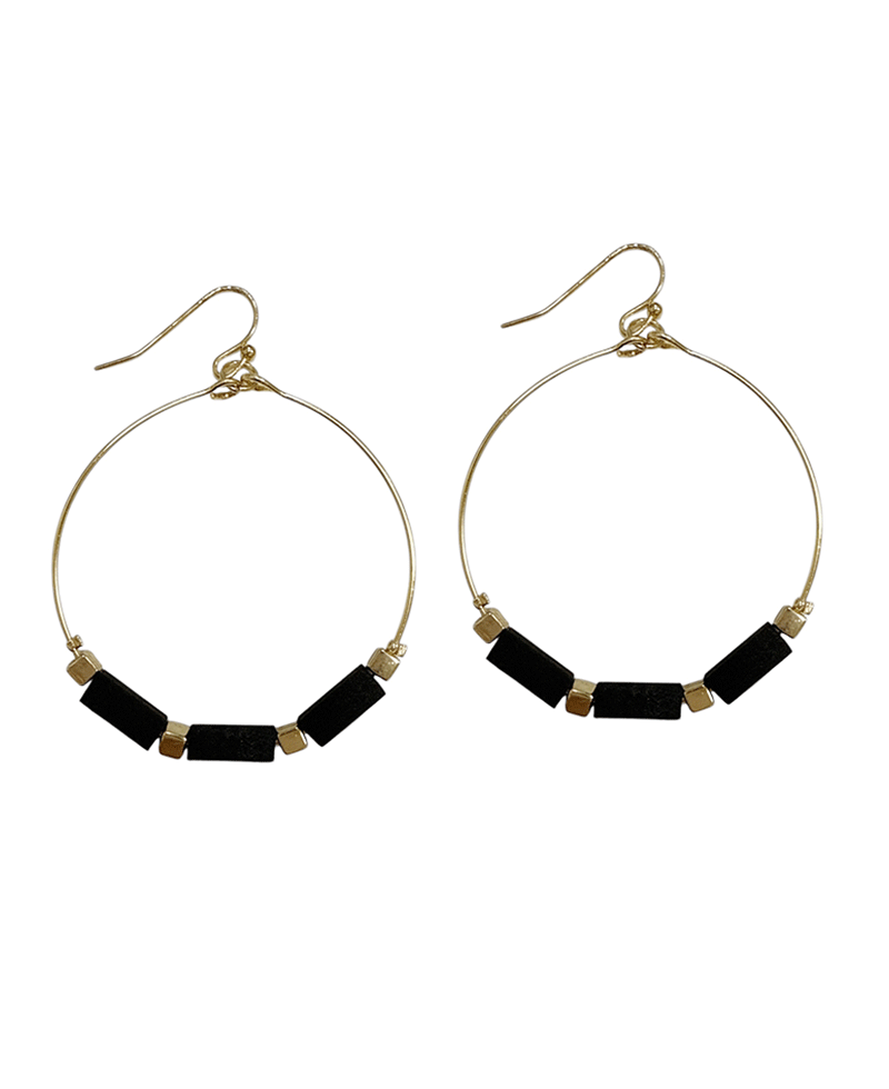 Circle w/ Beads Earring