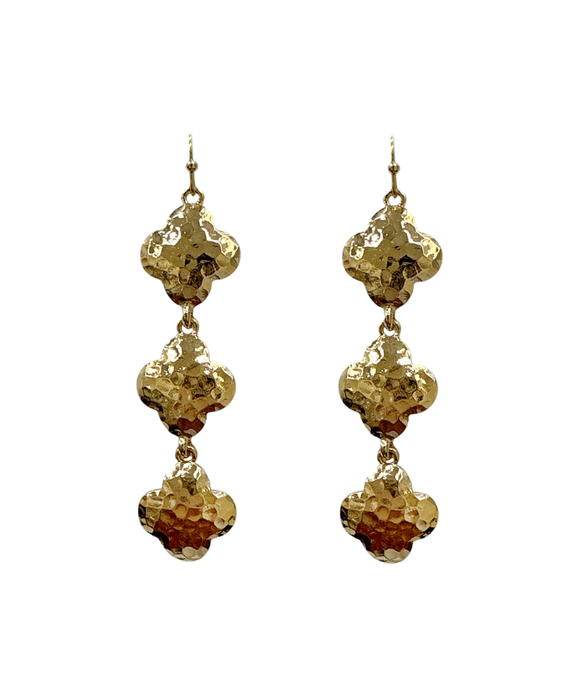 Linked Clover Drop Earring