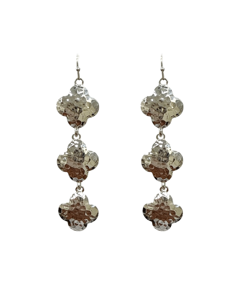 Linked Clover Drop Earring